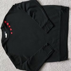 Monrow Heart Supersoft Boyfriend Sweatshirt